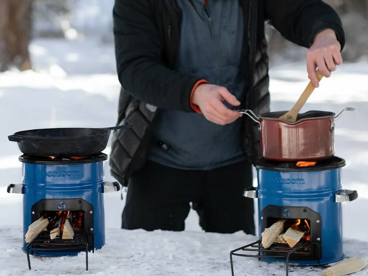 BioLite EcoZoom Dura portable wood burning stove cooks meals and boils water outdoors