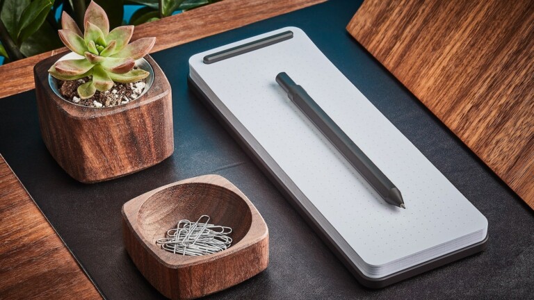 Grovemade Refillable Metal Notepad includes 70 sheets of paper and is refillable for life